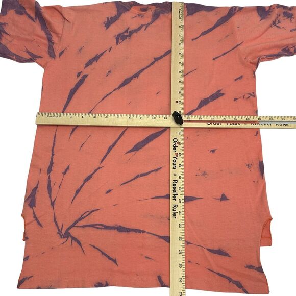 Vintage South of the Border T Shirt Mens Medium Hippie Smiling Face 80s Orange - Picture 7 of 7